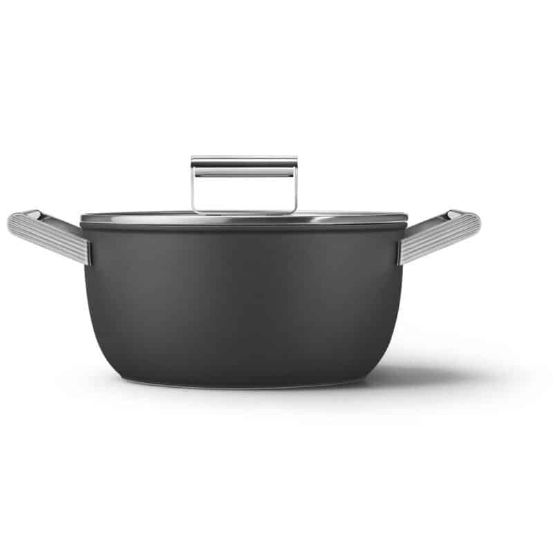 SMEG Kookpan Zwart Mat 24cm