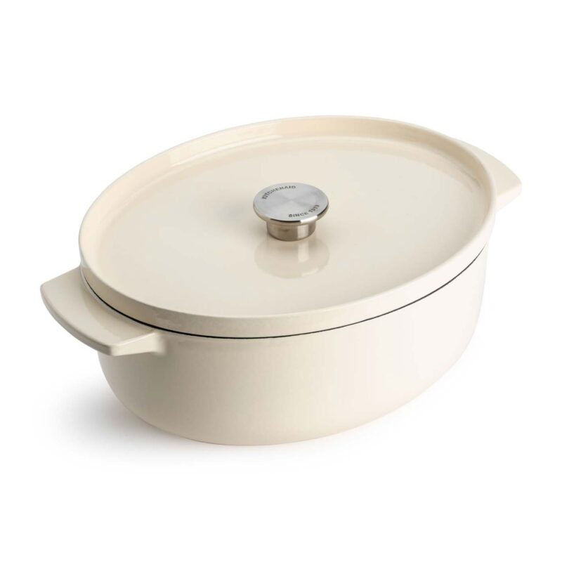 KitchenAid Gietijzeren Braadpan Ovaal Cream 30 cm