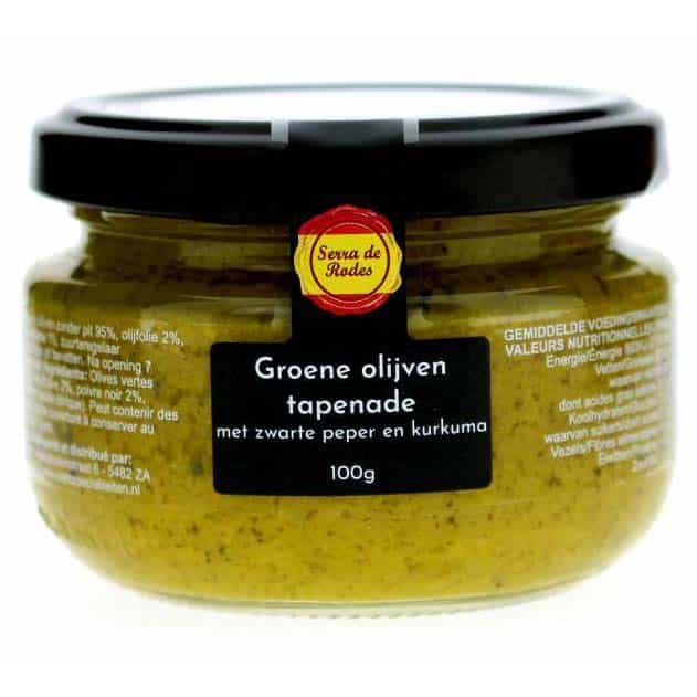 Groene Olijven met Zwarte Peper & Kurkuma Tapenade