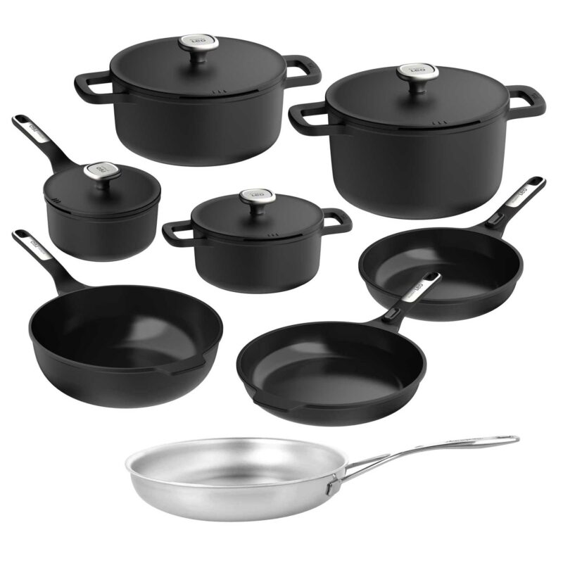 BergHOFF Leo Phantom Downdraft Pannenset 11 Delig incl Demeyere Koekenpan