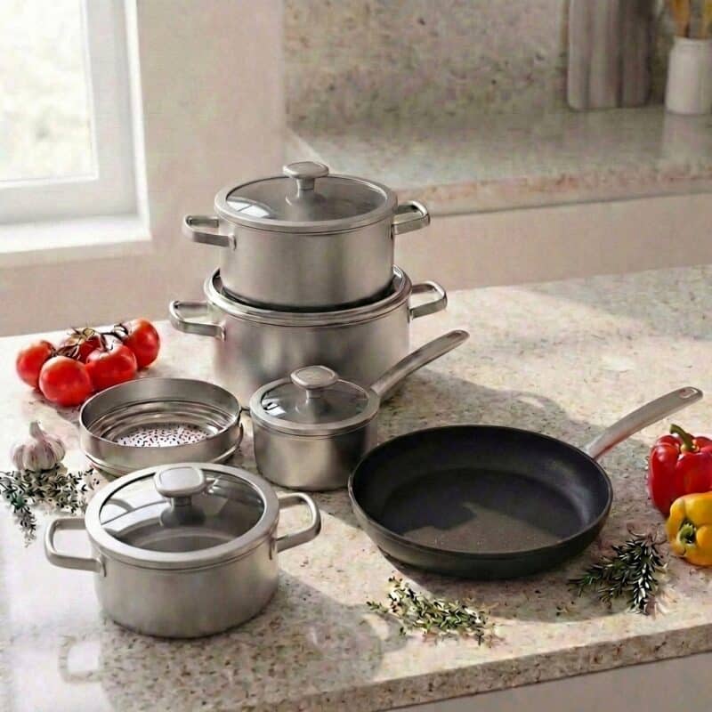 5 delige berghoff met gratis stoominzet